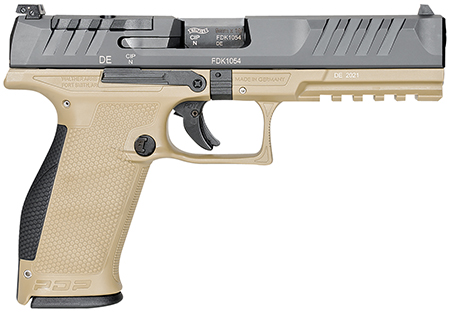 Walther Arms 2858410 PDP Optic Ready 9mm Luger 5" 18+1 Black Steel Slide Performance Duty Textured  Polymer Grip (Full Size)