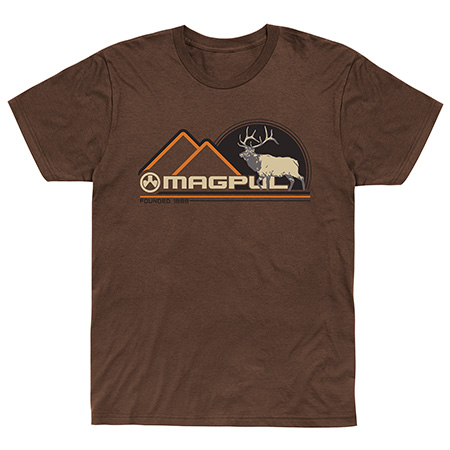 Magpul MAG1234-203-S Wapiti  Brown Heather Cotton/Polyester Short Sleeve Small