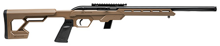 Savage Arms 45124 64 Precision Full Size 22 LR 10+1 16.50" Matte Black Heavy Threaded Barrel, Matte Black Picatinny Rail Carbon Steel Receiver, M-LOK Handguard, Flat Dark Earth Chassis Synthetic Stock