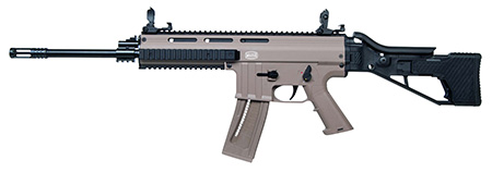 Mauser Rimfire 4150014 M-15  22 LR 22+1 16.50" Barrel w/Flash Hider, Steel Receiver w/Tan Finish, Flip Up Front  &  Rear Sights, Side Folding Stock w/Adjustable Cheekrest, Manual Thumb Safety