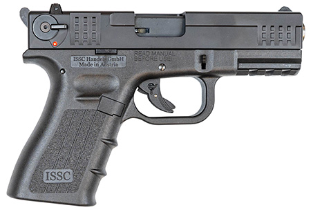 ISSC 111000 M22 Gen 2 22 LR 10+1 4.10" Black Steel Barrel, Black Serrated Slide, Black Polymer Frame w/Picatinny Rail, Black Textured Polymer Grip