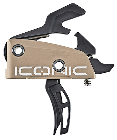 Rise Armament T22FDE Iconic  Two-Stage Curved Trigger with 2 lbs Draw Weight  &  Flat Dark Earth Finish for AR-15, AR-10