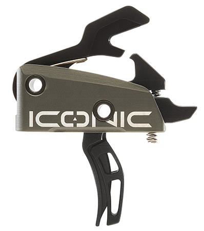 Rise Armament T22GRN Iconic  Two-Stage Curved Trigger with 2 lbs Draw Weight  &  Green Finish for AR-15, AR-10