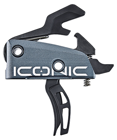 Rise Armament T22GRY Iconic  Two-Stage Curved Trigger with 2 lbs Draw Weight  &  Graphite Gray Finish for AR-15,AR-10