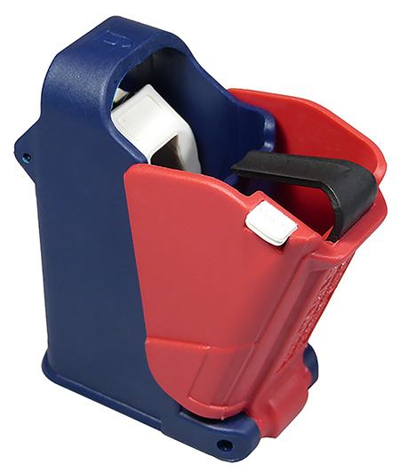 Maglula UP60US LULA Loader  &  Unloader Double Stack/Single Stack Red/White/Blue Polymer 9mm Luger/ 45 ACP