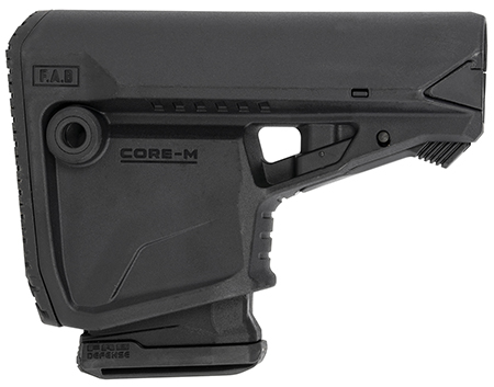 FAB Defense FXGLCOREMAGB GL-Core Survival Buttstock w/Rubber Butt Pad  &  Built-In Mag Carrier for AR-Platform Compatible w/Mil-Spec  &  Commercial Tubes Black Polymer (Tube NOT Included)
