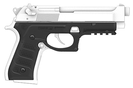 Recover Tactical BC201 Grip  &  Rail System  Black Polymer Picatinny for Most Beretta 92  &  M9 Models