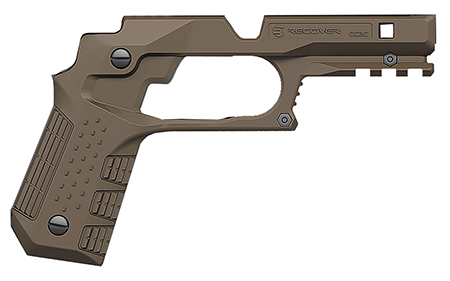 Recover Tactical CC3C02 Grip  &  Rail System  Tan Polymer Picatinny for Compact 1911