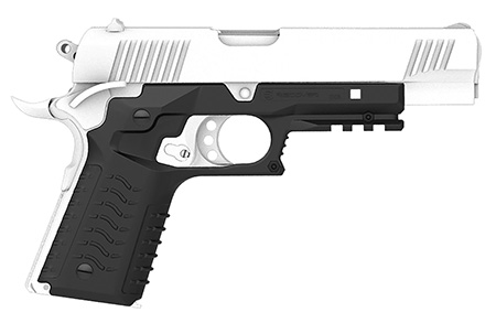 Recover Tactical CC3H-01 Grip  &  Rail System  Black Polymer Picatinny for Standard Frame 1911