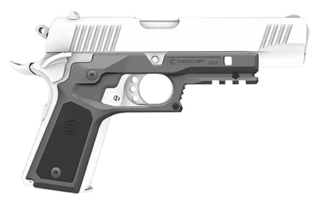 Recover Tactical CC3P0401 Frame Grip  Gray Polymer Frame with Interchangeable Black  &  Gray Panels for Standard Frame 1911