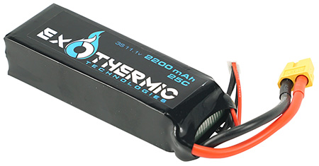 Exothermic Technologies BATTERY2200 Spare Battery  Black 11.1 Volts Lithium Polymer 2200 mAh
