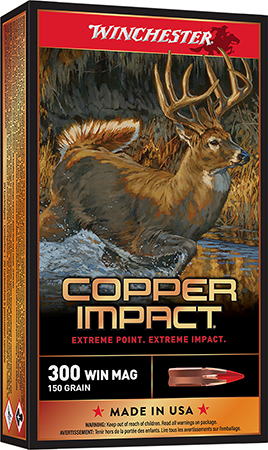 Winchester Ammo X300CLF Copper Impact  300WinMag 150gr Copper Extreme Point Lead Free 20 Per Box/10 Case
