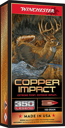 Winchester Ammo X350CLF Copper Impact  350Legend 150gr Copper Extreme Point Lead Free 20 Per Box/10 Case