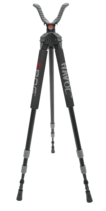 Bog-Pod 1100479 Havoc  Tripod made of Black Finish Aluminum with Foam Grip, Rubber Feet, 360 Degree Pan  &  22-50" Vertical Adjustment