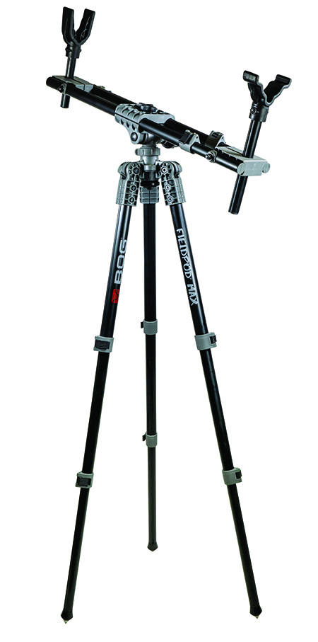 Bog-Pod 1100473 Fieldpod Max Tripod with Black Finish, Spike Feet, Carry Strap, Bubble Level, Independent Leg Adjustment  &  20-48" Vertical Adjustment