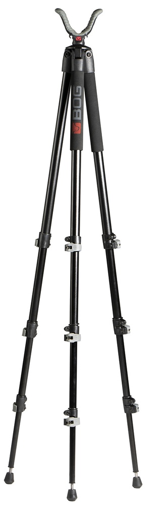Bog-Pod 1100482 Folding Tripod Adrenaline made of Black Finish Aluminum with Foam Grip, Rubber Feet, 360 Degree Pan, 25 Degree Cant  &  16-72" Vertical Adjustment