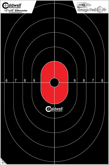 Caldwell 1175522 Center Mass  Silhouette Paper Black/Red 8 Pack