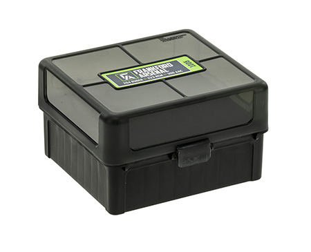 Frankford Arsenal 1083799 Hinge-Top Ammo Box 204/223Cal/300WinMag Black Polymer 100rd