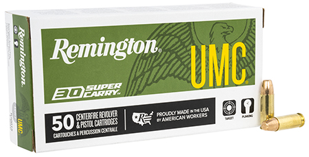 Remington Ammunition R20015 UMC  30SuperCarry 100gr Full Metal Jacket 50 Per Box/20 Case