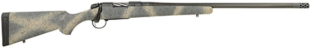 Bergara Rifles B14SM519CF B-14 Ridge Carbon Wilderness 6.5 PRC 2+1 24" Carbon Fiber Wrapped Barrel, Gray Cerakote Steel Receiver, SoftTouch Woodland Camo Fixed American Style Stock, Right Hand