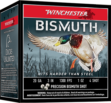 Winchester Ammo SWB2034 Bismuth  20Gauge 3" 1oz Tin Plated Bismuth 4Shot 25 Per Box/10 Case