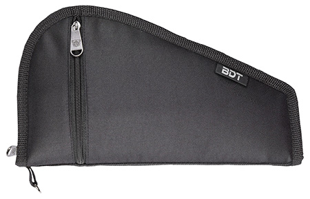 Bulldog BDT619B Deluxe Pistol Case With Pocket  &  Sleeve, Black Water-Resistant Outer Shell, Impact-Resistant Padding, Heat-Resistant Quilted Lining 9"L x 6" H