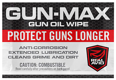 Real Avid AVGMW25 Gun-Max Gun Oil Against Corrosion  &  Lubricates Wipes 25 Count