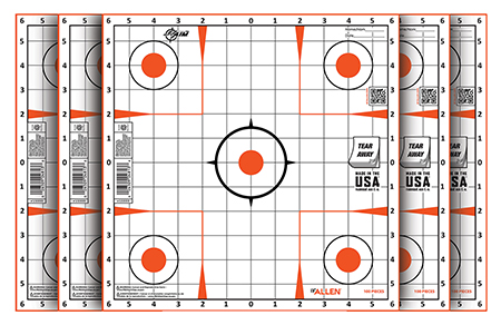 EZ-Aim 15333100 Sight-In  Grid Paper Self-Adhesive 12" x 12" Orange/White 100 Per Pack