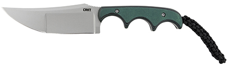 CRKT 2394 Minimalist Katana 3.56" Fixed Plain Bead Blasted 8Cr13MoV SS Blade/ Green Resin Infused Fiber Handle Includes Lanyard