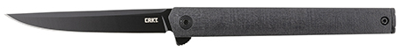 CRKT 7097K CEO Blackout 3.35" Folding Plain Black EDP AUS-8A SS Blade/Black GRN Handle Includes Pocket Clip