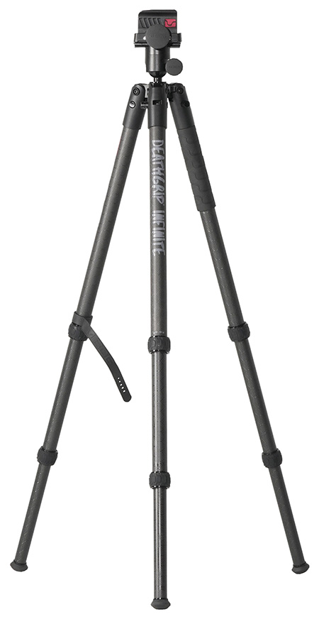 Bog-Pod 1163389 DeathGrip Infinite Tripod, Carbon Fiber with Black Finish, Ball Head Mount, Hybrid Foot  &  DeathGrip Clamping System 6.5"-59"