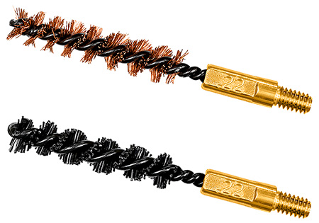 Otis FG322NB Bore Brush Set  5.56mm/22 LR/22-250/223 Cal 8-32" Thread 2" Long Bronze/Nylon Bristles 2 Per Pkg