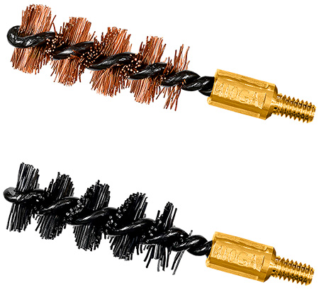 Otis FG541NB Bore Brush Set  410 Gauge Shotgun Firearm 8-32" Thread 2" Long Bronze/Nylon Bristles 2 Per Pkg