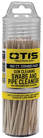 Otis FG241857 Swabs  &  Pipe Cleaners Combo Pack Cotton/Wood 6" Long 100 Swabs/50 Pipe Cleaners Includes Reusable Storage Tube