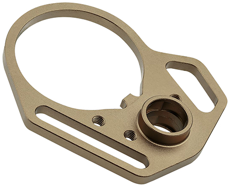 Strike Industries ARULMFEP & ACNFDE QD End Plate QD End Plate with Hook Attachments  &  Anti-Rotation Castle Nut, Flat Dark Earth Finish
