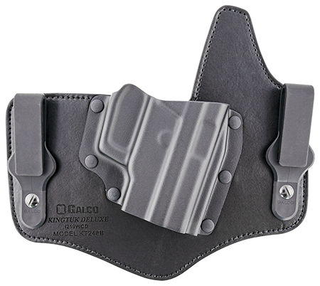 Galco KT248B KingTuk Deluxe IWB Black Kydex/Leather UniClip Fits Sig P220 Fits Sig P226 Right Hand