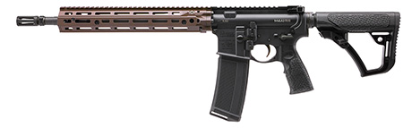 Daniel Defense 0219104238047 M4A1 RIII 5.56x45mm NATO 14.50" 30+1, Black Rec/Furniture, OEM Stock  &  Grip, 12.50" FDE M-Lok Handgaurd, Ambi Controls, Pinned  &  Welded Flash Hider