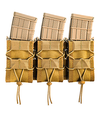 High Speed Gear 45TA00CB TACO Shingle Mag Pouch Triple Coyote Brown Nylon MOLLE Compatible w/ Rifle