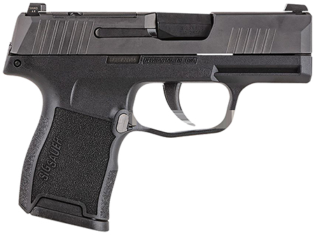 Sig Sauer 365380BSS P365  Micro-Compact 380 ACP 10+1 3.10" Black Carbon Steel Barrel, Black Nitron Optic Ready/Serrated Slide  &  Frame w/Sig Rail, Black Polymer Grips, Right Hand