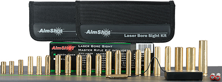 AimShot  Master Kit  Multi-Caliber Bore Sight with Green 532nM Laser  &  Uses 2 AAA Batteries for Rifles (Batteries Not Included)