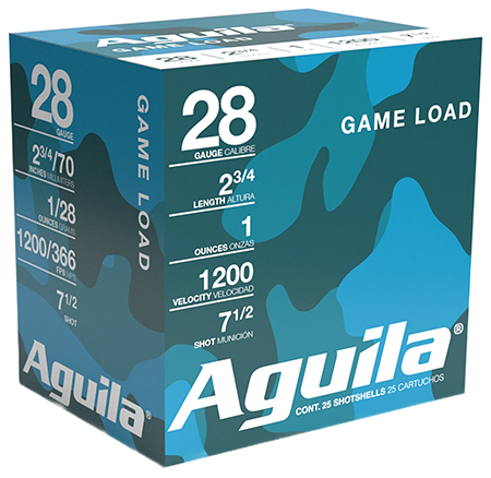 Aguila 1CHB2837 Game Load  28Gauge 2.75" 1oz 7.5Shot 25 Per Box/20 Case