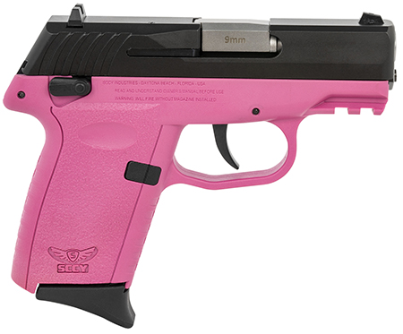 SCCY Industries CPX1CBPKG3 CPX-1 Gen3 9mm Luger 10+1 3.10" Pink Polymer w/ Picatinny Rail Serrated Black Nitride SS Slide Pink Polymer Grip
