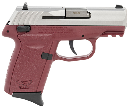 SCCY Industries CPX1TTCRG3 CPX-1 Gen3 9mm Luger 10+1 3.10" Crimson Red Polymer w/Picatinny Rail Serrated SS Slide Crimson Red Polymer Grip