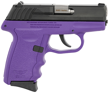 SCCY CPX-3CBPUG3 380 BLK SLIDE PUR GRIP NO SFE 10R