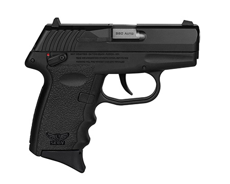 SCCY Industries CPX-4CBBK CPX-4  380 ACP 10+1 2.96" Black Polymer Serrated Black Nitride SS Slide Finger Grooved Black Polymer Grip