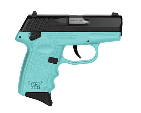 SCCY Industries CPX-4CBSB CPX-4  380 ACP 10+1 2.96" SCCY Blue Polymer Serrated Black Nitride SS Slide Finger Grooved SCCY Blue Polymer Grip