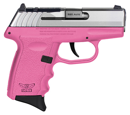 SCCY Industries CPX3TTPKRDRG3 CPX-3 RD 380 ACP 10+1 2.96" Pink Polymer/Serrated Stainless Steel Slide/Finger Grooved Pink Polymer Grip