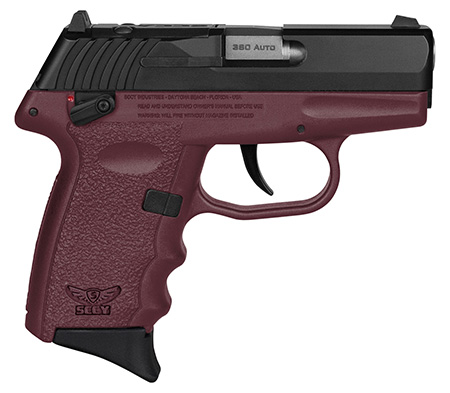 SCCY Industries CPX4CBCRRDRG3 CPX-4 RD 380 ACP 10+1 2.96" Crimson Red Polymer/Serrated Black Nitride Stainless Steel Slide/Finger Grooved Crimson Red Polymer Grip