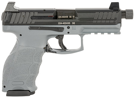 HK 81000786 VP9 Tactical Optic Ready 9mm Luger 4.70" TB 17+1 Gray Finish Frame with Black Steel with Optics Cut Slide, Polymer Grip, Picatinny Rail  &  Night Sights Includes 3 Mags