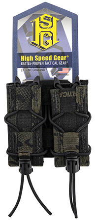 High Speed Gear 13PT12MB TACO Mag Pouch Double MultiCam Black Nylon Belt Belts 2.25" Wide Compatible w/ Pistol